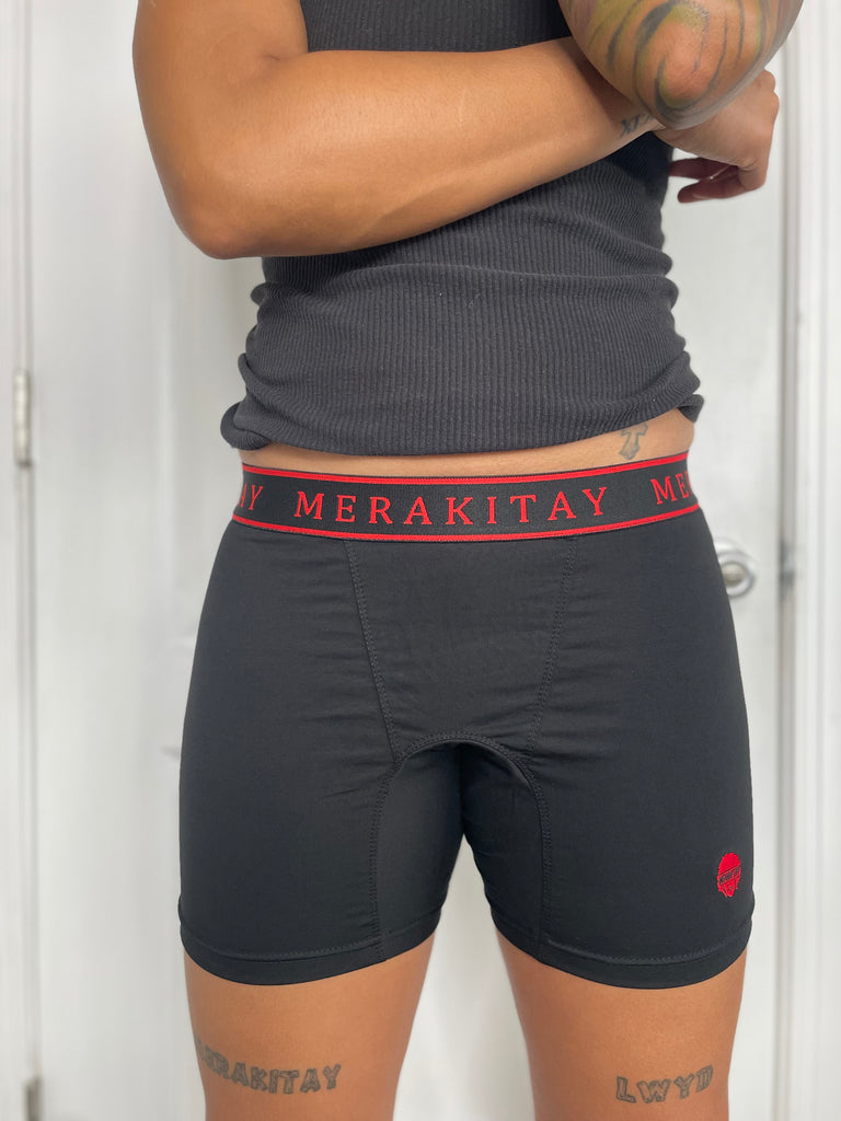 MerakiTay Royalty Black with Red Boxer Briefs
