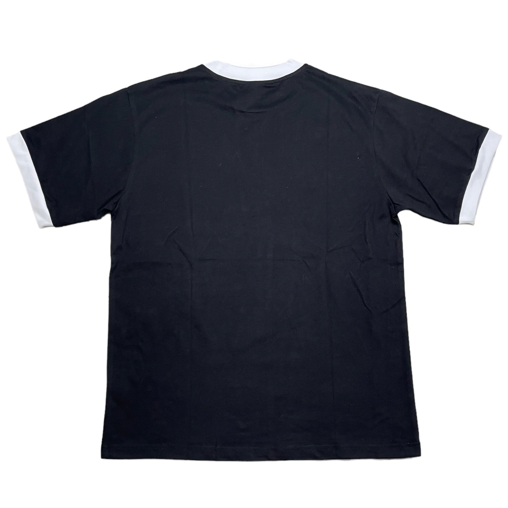 2 tone black and white tee shirt with words me handshake uhaul. Embroidered loo, crew neckline. Thick material, Lesbian joke pride tee shirt. 