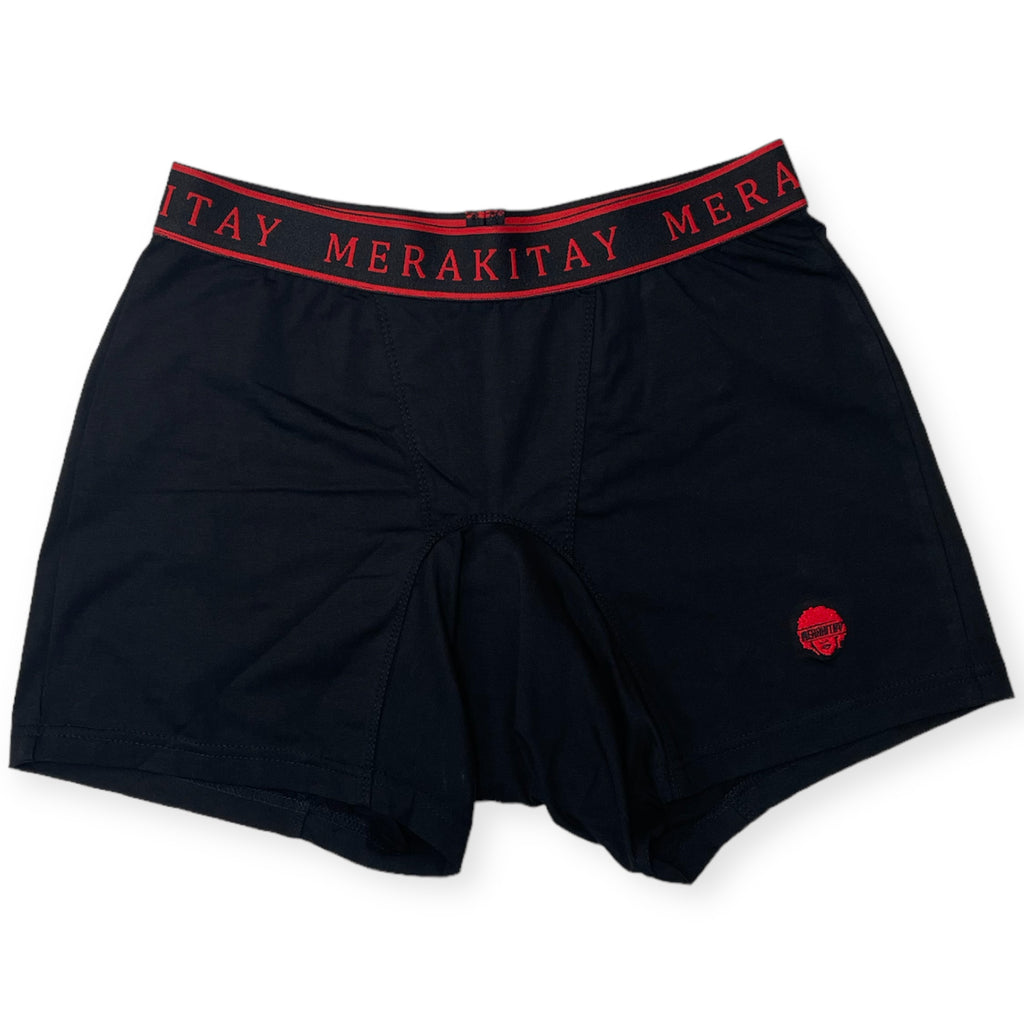 MerakiTay Royalty Black with Red Boxer Briefs