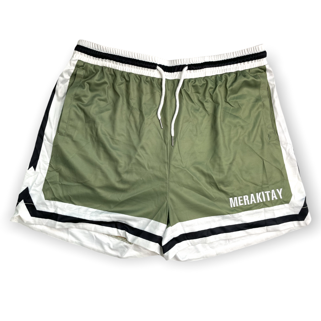 MerakiTay Retro Olive Green Shorts